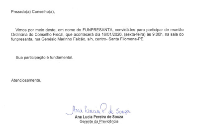 Ofício nº 02/2026 – Reunião Ordinária do Conselho Fiscal
